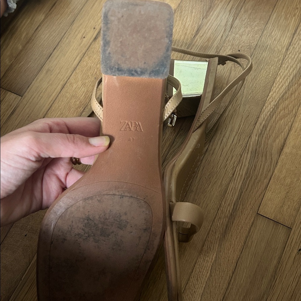 Zara Nude Strappy Sandals - Picture 4 of 4